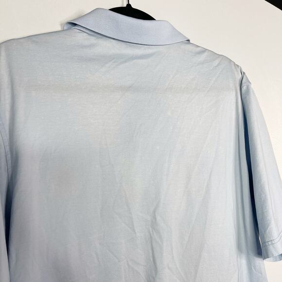 Fairway & Greene Mens Large L Light Blue Pine Valley Cotton Golf Polo Shirt FLAW - Picture 8 of 10